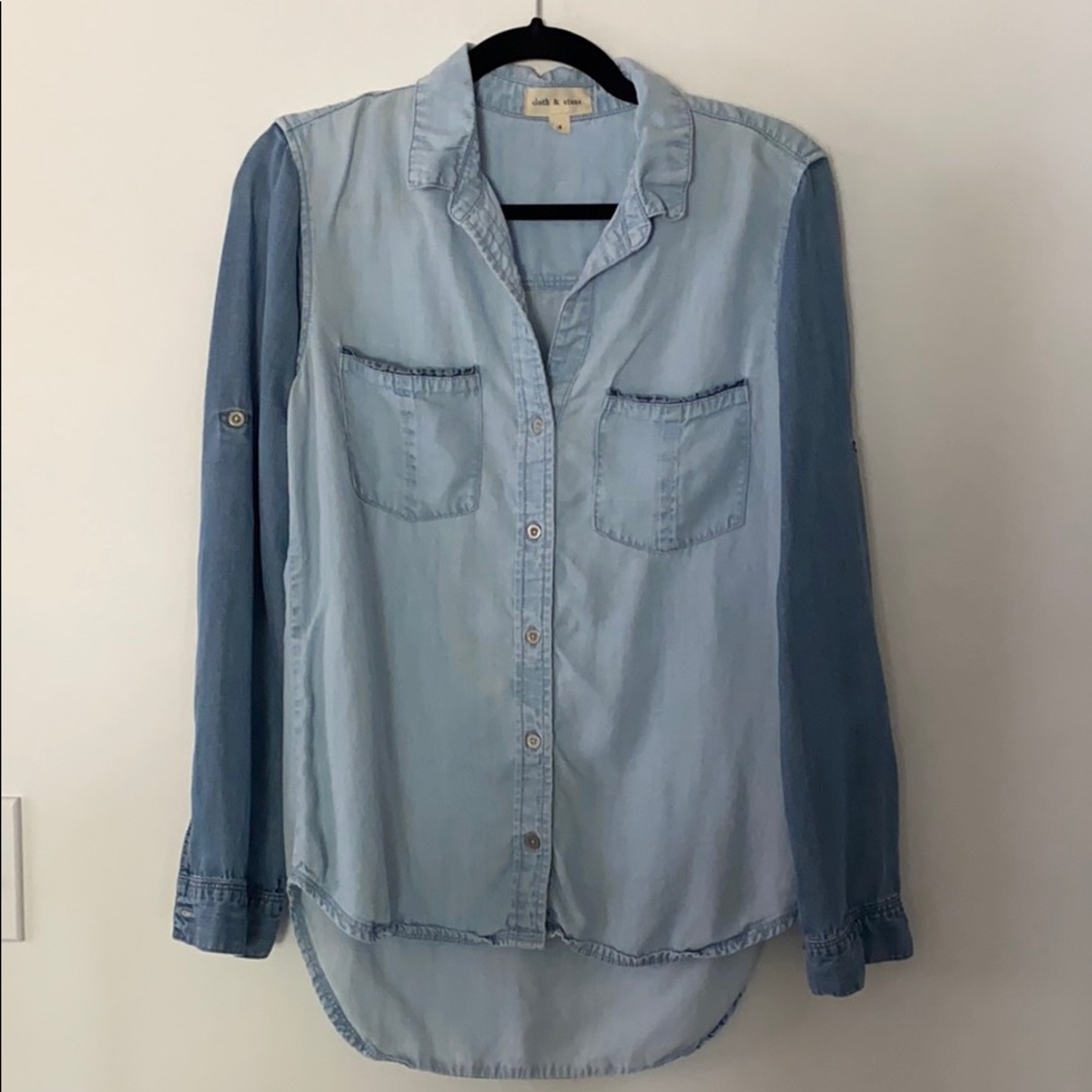 Super soft chambray button down from Anthropologie